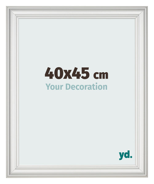Cornice 40x45cm Bianco Spazzato MDF Lazio Davanti Dimensione | Yourdecoration.it