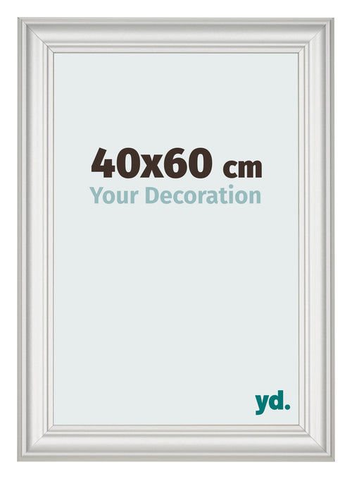 Cornice 40x60cm Bianco Spazzato MDF Lazio Davanti Dimensione | Yourdecoration.it