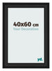 Cornice 40x60cm Grana Di Legno Nero MDF Lazio Davanti Dimensione | Yourdecoration.it