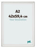 Cornice 42x59 4cm A2 Bianco Spazzato MDF Lazio Davanti Dimensione | Yourdecoration.it