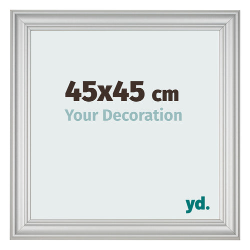Cornice 45x45cm Argento Opaco MDF Lazio Davanti Dimensione | Yourdecoration.it