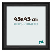 Cornice 45x45cm Grana Di Legno Nero MDF Lazio Davanti Dimensione | Yourdecoration.it