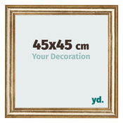 Cornice 45x45cm Oro Antico MDF Lazio Davanti Dimensione | Yourdecoration.it