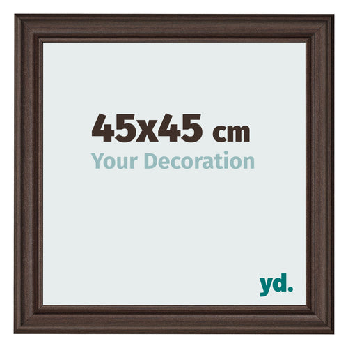Cornice 45x45cm Quercia Scura MDF Lazio Davanti Dimensione | Yourdecoration.it