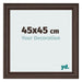 Cornice 45x45cm Quercia Scura MDF Lazio Davanti Dimensione | Yourdecoration.it