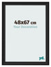 Cornice 48x67cm Grana Di Legno Nero MDF Lazio Davanti Dimensione | Yourdecoration.it