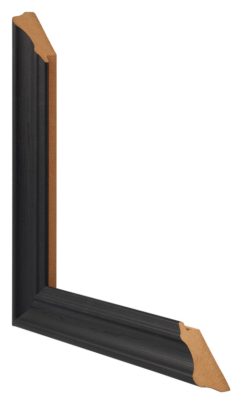 Cornice 48x67cm Grana Di Legno Nero MDF Lazio Dettaglio Intersezione | Yourdecoration.it