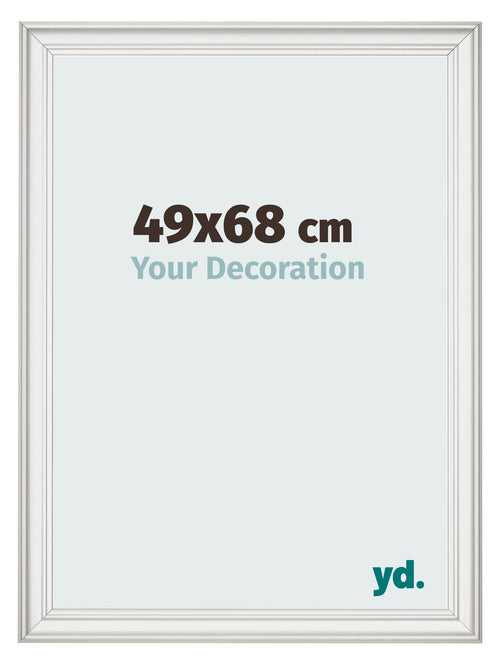 Cornice 49x68cm Bianco Spazzato MDF Lazio Davanti Dimensione | Yourdecoration.it