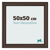 Cornice 50x50cm Quercia Scura MDF Lazio Davanti Dimensione | Yourdecoration.it