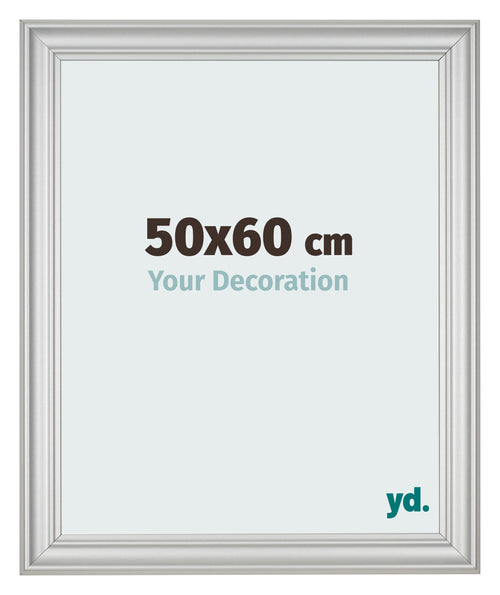 Cornice 50x60cm Argento Opaco MDF Lazio Davanti Dimensione | Yourdecoration.it