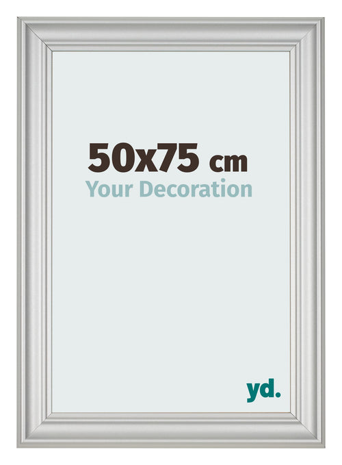 Cornice 50x75cm Argento Opaco MDF Lazio Davanti Dimensione | Yourdecoration.it
