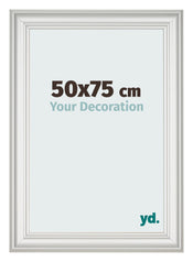 Cornice 50x75cm Bianco Spazzato MDF Lazio Davanti Dimensione | Yourdecoration.it