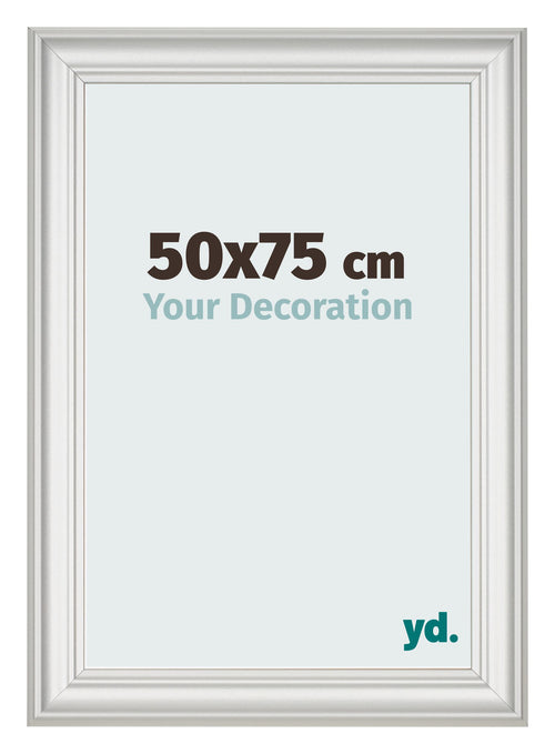 Cornice 50x75cm Bianco Spazzato MDF Lazio Davanti Dimensione | Yourdecoration.it