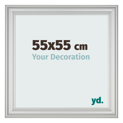 Cornice 55x55cm Argento Opaco MDF Lazio Davanti Dimensione | Yourdecoration.it