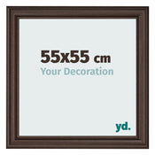 Cornice 55x55cm Quercia Scura MDF Lazio Davanti Dimensione | Yourdecoration.it
