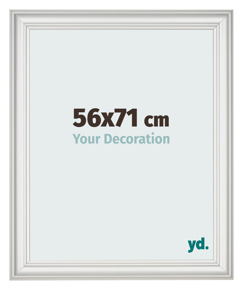 Cornice 56x71cm Bianco Spazzato MDF Lazio Davanti Dimensione | Yourdecoration.it
