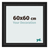 Cornice 60x60cm Grana Di Legno Nero MDF Lazio Davanti Dimensione | Yourdecoration.it