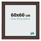Cornice 60x60cm Quercia Scura MDF Lazio Davanti Dimensione | Yourdecoration.it