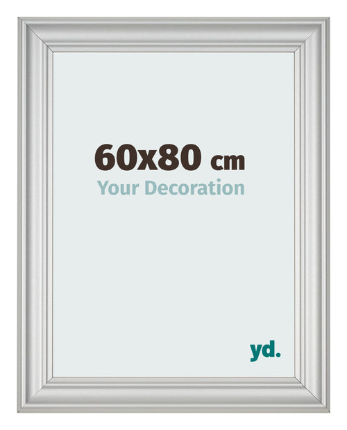 Cornice 60x80cm Argento Opaco MDF Lazio Davanti Dimensione | Yourdecoration.it