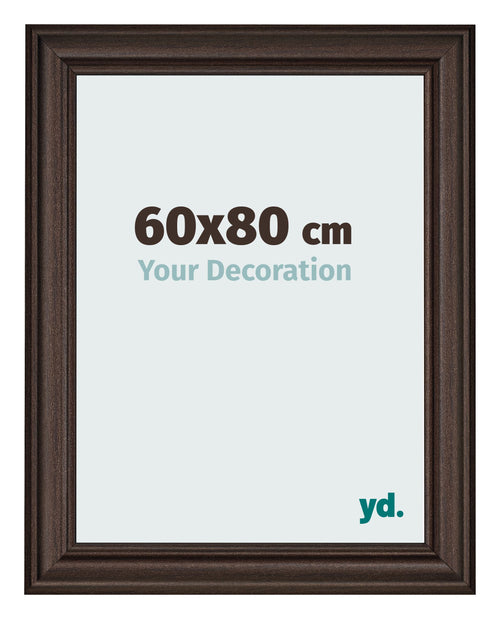 Cornice 60x80cm Quercia Scura MDF Lazio Davanti Dimensione | Yourdecoration.it