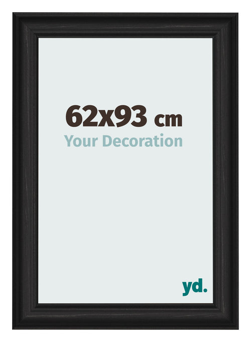 Cornice 62x93cm Grana Di Legno Nero MDF Lazio Davanti Dimensione | Yourdecoration.it