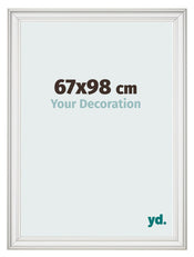 Cornice 67x98cm Bianco Spazzato MDF Lazio Davanti Dimensione | Yourdecoration.it