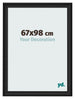 Cornice 67x98cm Grana Di Legno Nero MDF Lazio Davanti Dimensione | Yourdecoration.it
