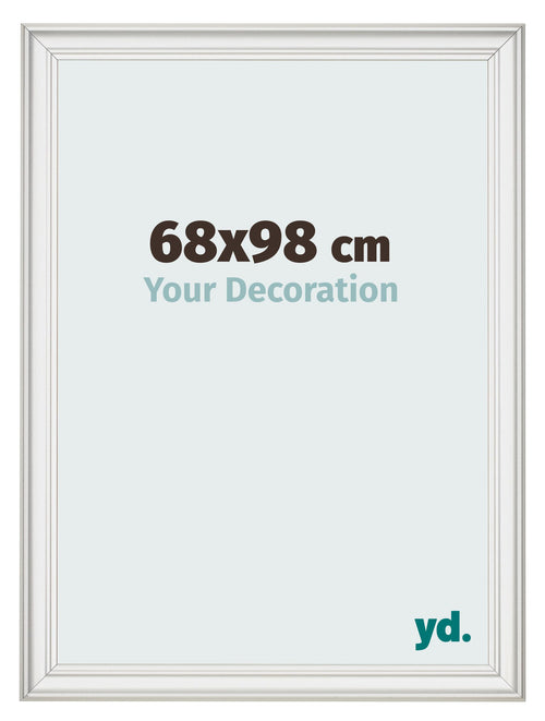 Cornice 68x98cm Bianco Spazzato MDF Lazio Davanti Dimensione | Yourdecoration.it