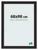 Cornice 68x98cm Grana Di Legno Nero MDF Lazio Davanti Dimensione | Yourdecoration.it