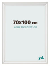 Cornice 70x100cm Bianco Spazzato MDF Lazio Davanti Dimensione | Yourdecoration.it