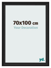 Cornice 70x100cm Grana Di Legno Nero MDF Lazio Davanti Dimensione | Yourdecoration.it