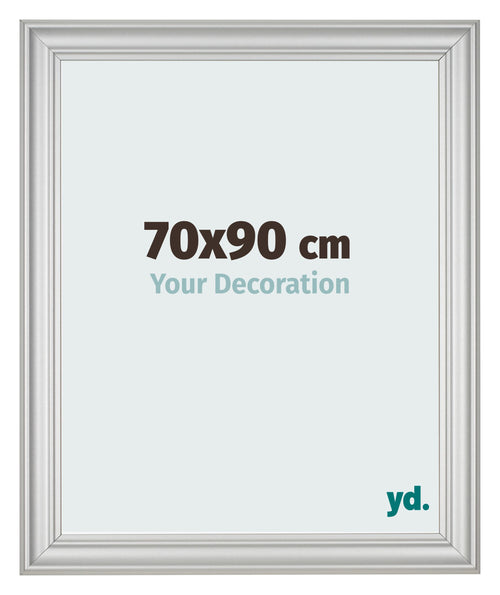 Cornice 70x90cm Argento Opaco MDF Lazio Davanti Dimensione | Yourdecoration.it