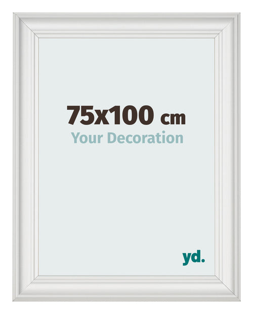Cornice 75x100cm Bianco Spazzato MDF Lazio Davanti Dimensione | Yourdecoration.it