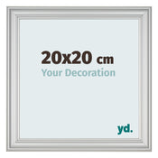 Cornice 20x20cm Argento Opaco MDF Lazio Davanti Dimensione | Yourdecoration.it