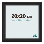 Cornice 20x20cm Grana Di Legno Nero MDF Lazio Davanti Dimensione | Yourdecoration.it