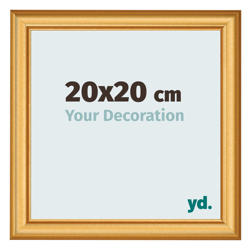 Cornice 20x20cm Oro Opaco MDF Lazio Davanti Dimensione | Yourdecoration.it