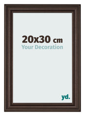 Cornice 20x30cm Quercia Scura MDF Lazio Davanti Dimensione | Yourdecoration.it