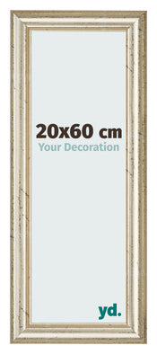 Cornice 20x60cm Lucentezza Metallica MDF Lazio Davanti Dimensione | Yourdecoration.it
