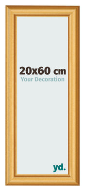 Cornice 20x60cm Oro Opaco MDF Lazio Davanti Dimensione | Yourdecoration.it