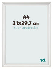 Cornice 21x29 7cm A4 Bianco Spazzato MDF Lazio Davanti Dimensione | Yourdecoration.it