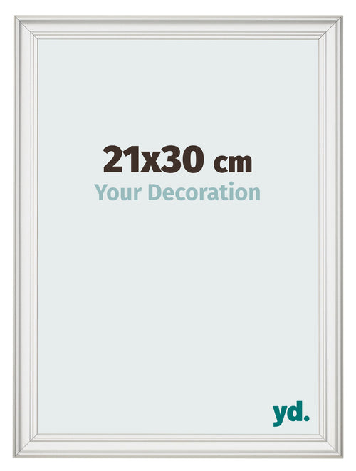 Cornice 21x30cm Bianco Spazzato MDF Lazio Davanti Dimensione | Yourdecoration.it