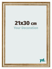 Cornice 21x30cm Oro Antico MDF Lazio Davanti Dimensione | Yourdecoration.it