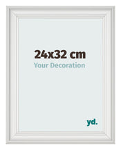 Cornice 24x32cm Bianco Spazzato MDF Lazio Davanti Dimensione | Yourdecoration.it