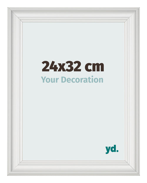 Cornice 24x32cm Bianco Spazzato MDF Lazio Davanti Dimensione | Yourdecoration.it