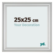 Cornice 25x25cm Argento Opaco MDF Lazio Davanti Dimensione | Yourdecoration.it
