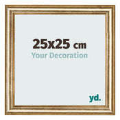 Cornice 25x25cm Oro Antico MDF Lazio Davanti Dimensione | Yourdecoration.it
