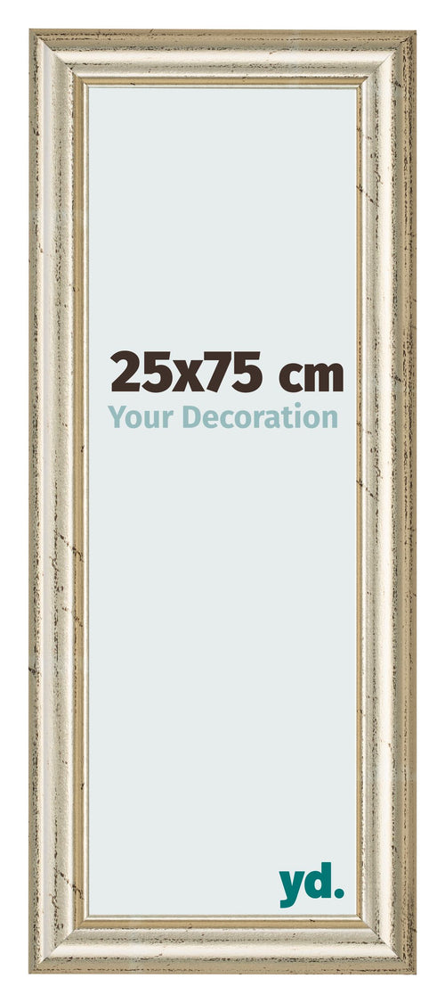 Cornice 25x75cm Lucentezza Metallica MDF Lazio Davanti Dimensione | Yourdecoration.it