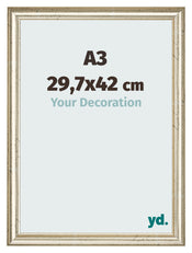 Cornice 29 7x42cm A3 Lucentezza Metallica MDF Lazio Davanti Dimensione | Yourdecoration.it