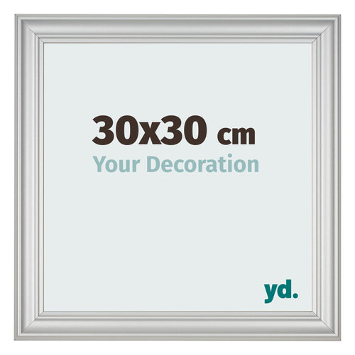 Cornice 30x30cm Argento Opaco MDF Lazio Davanti Dimensione | Yourdecoration.it