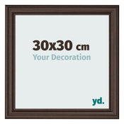 Cornice 30x30cm Quercia Scura MDF Lazio Davanti Dimensione | Yourdecoration.it